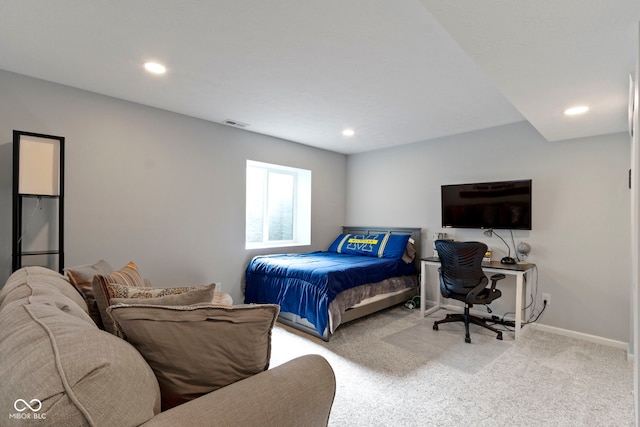 13485 Mancroft Dr, Fishers, IN 46037 - bedroom with recessed lighting, carpet, and baseboards