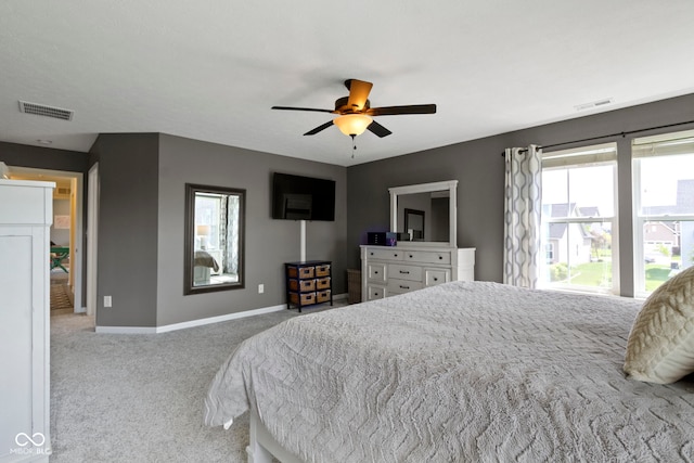 13485 Mancroft Dr, Fishers, IN 46037 - bedroom featuring carpet floors, baseboards, and a ceiling fan