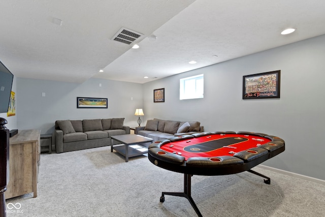 13485 Mancroft Dr, Fishers, IN 46037 - living room with carpet flooring, recessed lighting, and baseboards