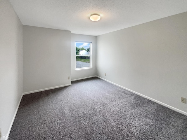 15110 Fawn Hollow Ln, Noblesville, IN 46060 - spare room featuring dark carpet, baseboards, and a textured ceiling