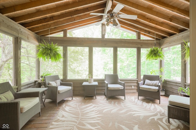 2034 Dubois Rd, Spencer, IN 47460 - sunroom / solarium featuring lofted ceiling and a ceiling fan