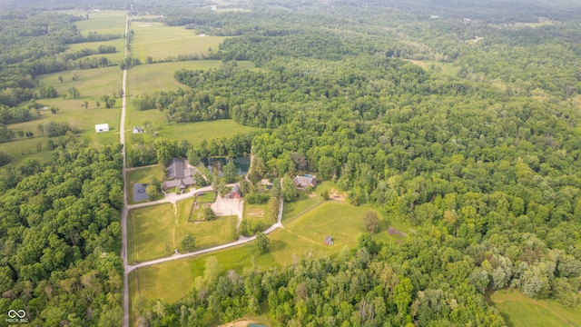 2034 Dubois Rd, Spencer, IN 47460 - aerial view of property's location with a heavily wooded area