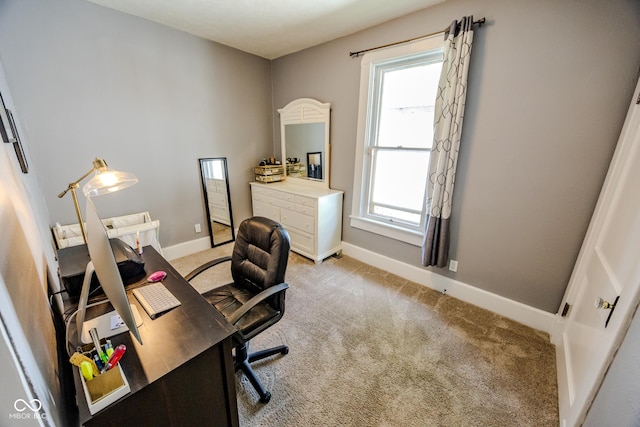 517 Bernard Ave, Indianapolis, IN 46208 - home office featuring light colored carpet, healthy amount of natural light, and baseboards