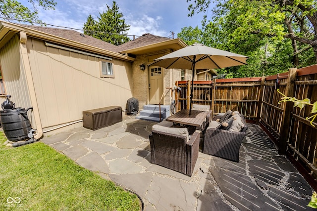 517 Bernard Ave, Indianapolis, IN 46208 - view of patio / terrace featuring a deck and an outdoor living space