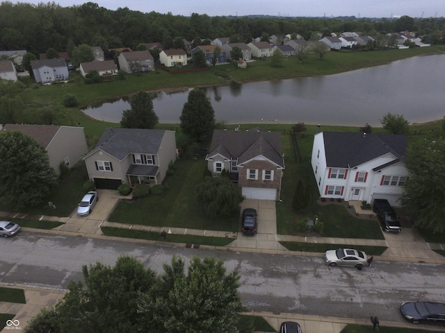 5502 Floating Leaf Dr, Indianapolis, IN 46237 - aerial view of residential area featuring a large body of water