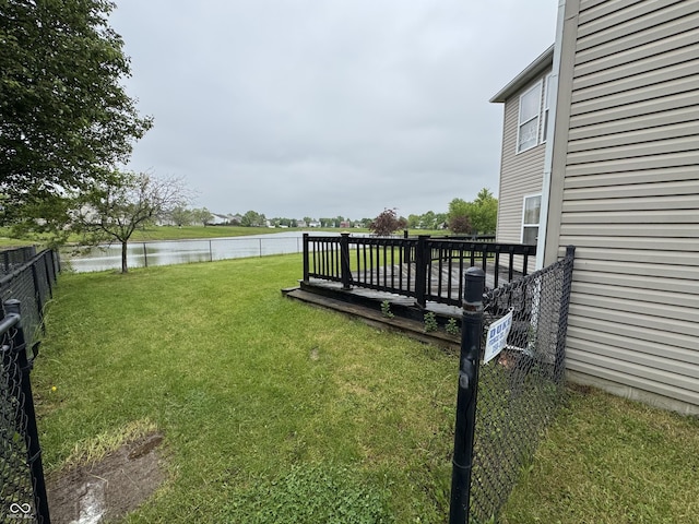 5502 Floating Leaf Dr, Indianapolis, IN 46237 - view of yard with a water view