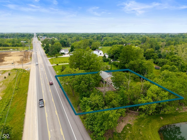 7482 W US Highway 40, Indianapolis, IN 46229 - aerial view of property's location featuring property boundaries highlighted