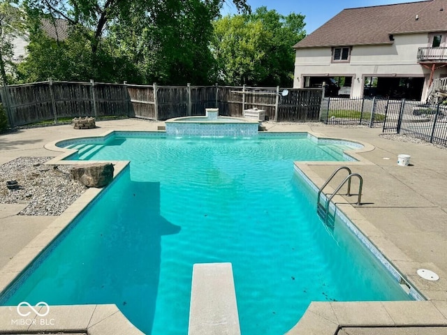 11575 Freeport Dr, Carmel, IN 46032 - view of pool featuring a patio and a diving board