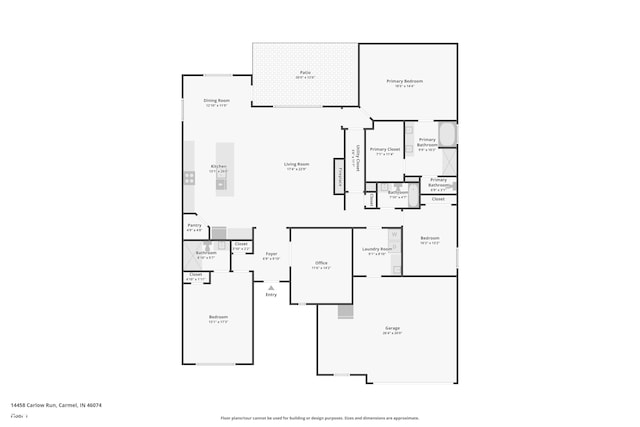 14458 Carlow Run, Carmel, IN 46074 - floor plan / room layout