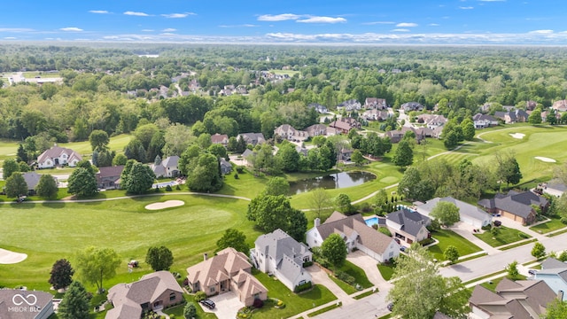 6610 Royal Oakland Dr, Indianapolis, IN 46236 - aerial perspective of suburban area with a local golf course and a nearby body of water