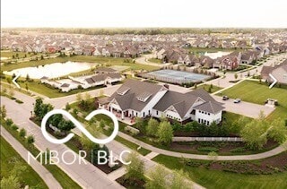 15593 Marsden Dr, Westfield, IN 46074 - aerial view of residential area with a large body of water