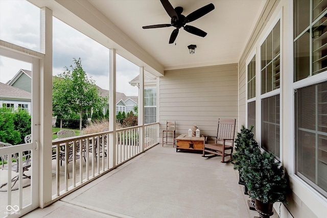 15593 Marsden Dr, Westfield, IN 46074 - sunroom with a ceiling fan