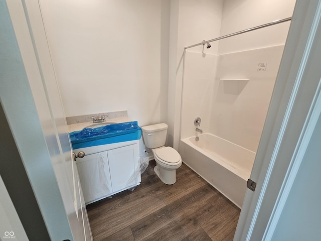 2271 Oakmont Dr, Plainfield, IN 46168 - bathroom featuring vanity, wood finished floors, and shower / tub combination