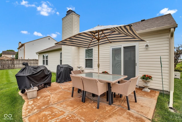 2163 Bradford Trace Blvd, Indianapolis, IN 46229 - view of patio with a grill and outdoor dining space