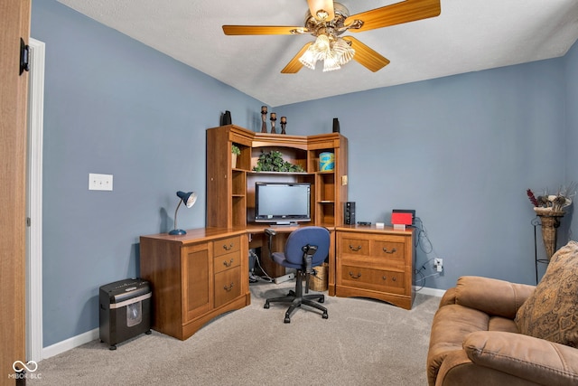 2163 Bradford Trace Blvd, Indianapolis, IN 46229 - office area featuring carpet flooring and a ceiling fan