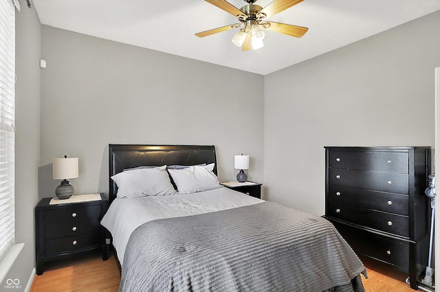 7312 Drum Castle Ct, Indianapolis, IN 46259 - bedroom featuring light wood-type flooring and ceiling fan