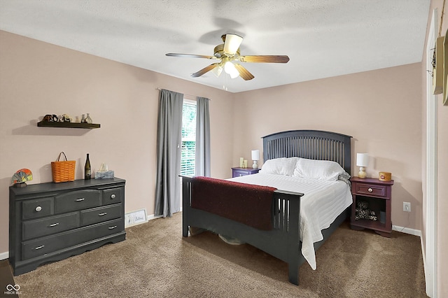 7312 Drum Castle Ct, Indianapolis, IN 46259 - carpeted bedroom with baseboards and a ceiling fan