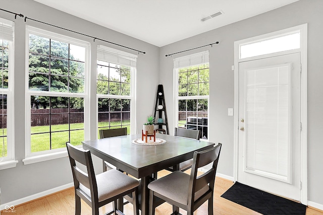 7312 Drum Castle Ct, Indianapolis, IN 46259 - dining space with baseboards and light wood-type flooring