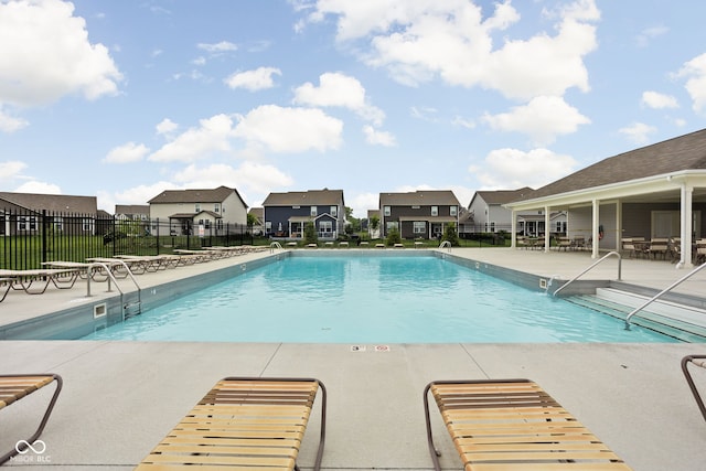 11588 Brooks Farm Blvd, Noblesville, IN 46060 - community pool with a patio and a residential view