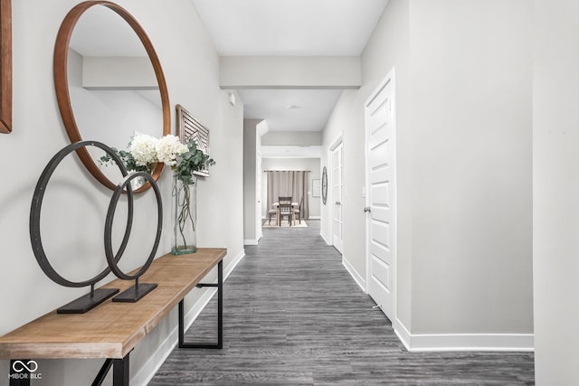 11588 Brooks Farm Blvd, Noblesville, IN 46060 - corridor featuring baseboards and dark wood-type flooring