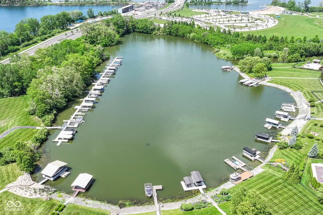 13909 Waterway Blvd, Fishers, IN 46040 - view of property location featuring a nearby body of water and a tree filled landscape