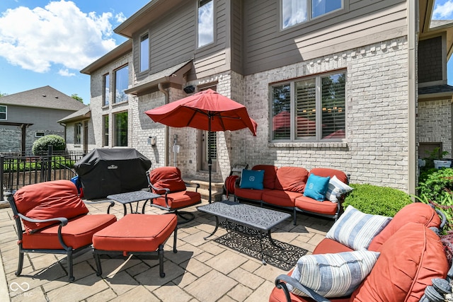 13909 Waterway Blvd, Fishers, IN 46040 - view of patio featuring outdoor lounge area and area for grilling