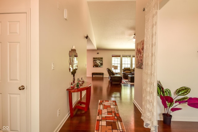 6110 Pelican Ln, Columbus, IN 47201 - hallway featuring wood finished floors and baseboards