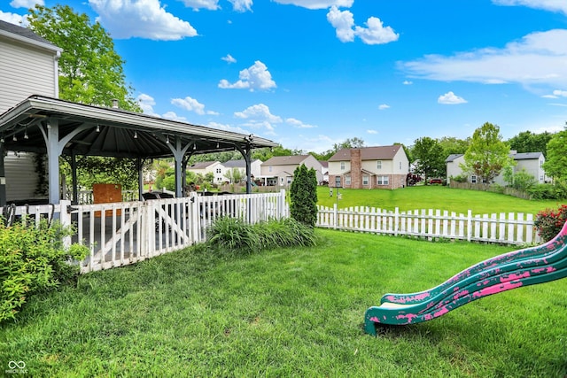 9001 Harrison Run Ct, Indianapolis, IN 46256 - view of yard with a gazebo and a residential view