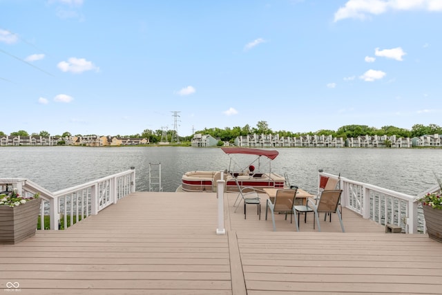 3403 Island Way, Indianapolis, IN 46214 - dock area featuring a water view
