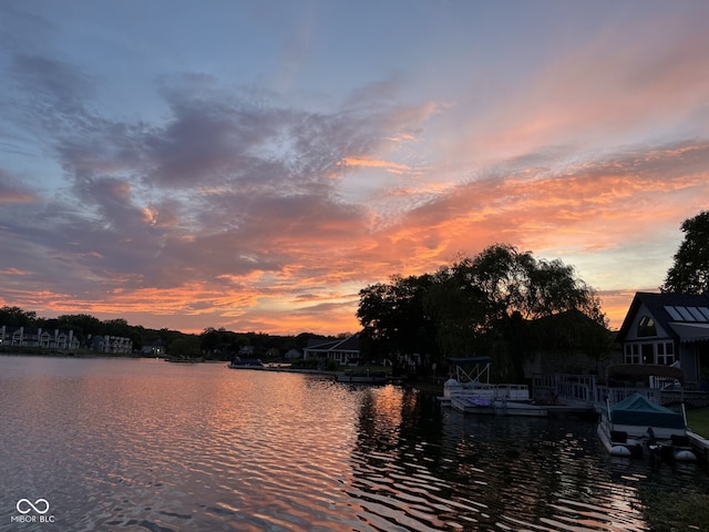 3403 Island Way, Indianapolis, IN 46214 - water view featuring a floating dock