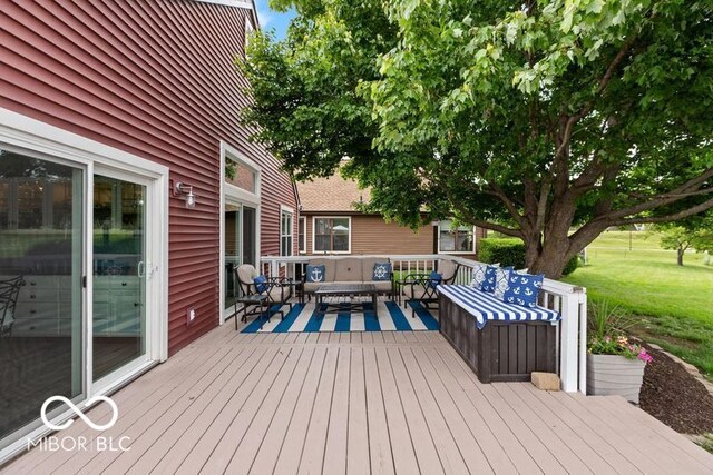 3403 Island Way, Indianapolis, IN 46214 - deck featuring an outdoor living space