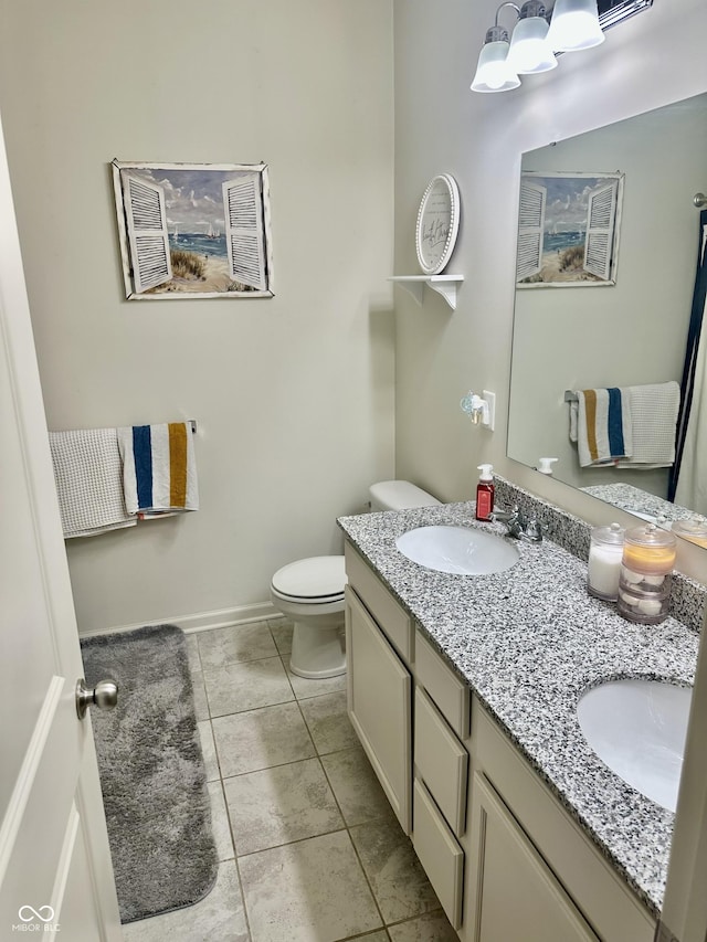 1349 Sunset Blvd, Avon, IN 46123 - bathroom featuring double vanity and tile patterned flooring