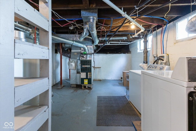 1311 N Oakland Ave, Indianapolis, IN 46201 - below grade area featuring independent washer and dryer and heating unit