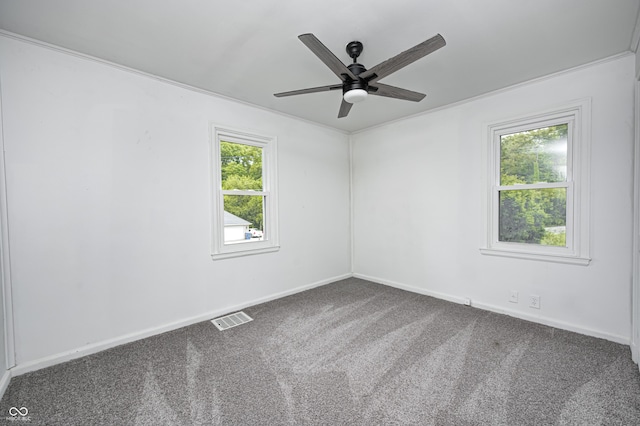7414 Mendenhall Rd, Camby, IN 46113 - spare room with carpet flooring, ceiling fan, and baseboards