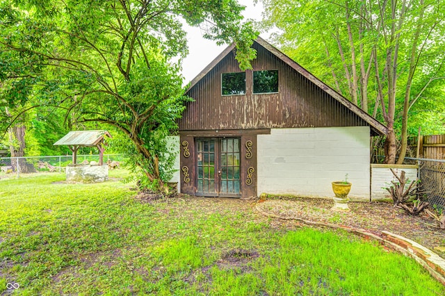 7414 Mendenhall Rd, Camby, IN 46113 - view of outdoor structure featuring french doors