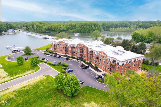 20971 Shoreline Ct Unit 201, Noblesville, IN 46062 - aerial view of a nearby body of water and apartment complex / building