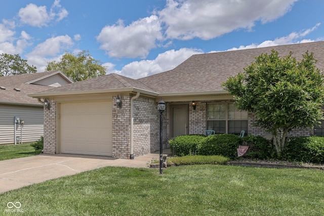 2025 Flamingo Way, Franklin, IN 46131 - view of front facade featuring a garage, concrete driveway, brick siding, and a shingled roof