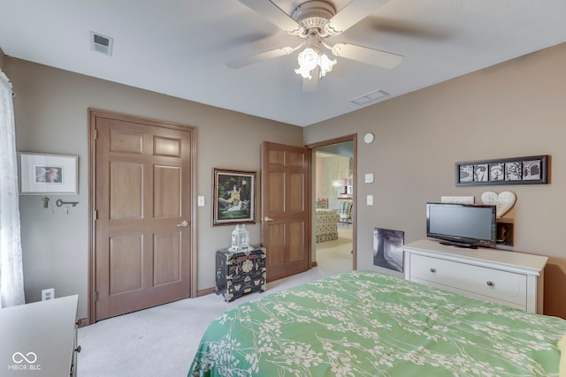 2025 Flamingo Way, Franklin, IN 46131 - bedroom with light carpet and ceiling fan