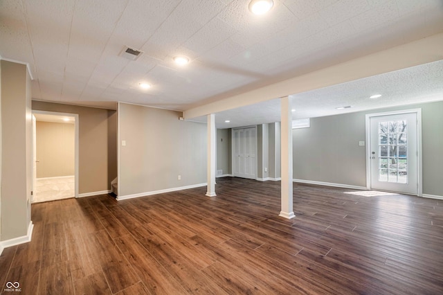 1920 E Wexley Rd, Bloomington, IN 47401 - basement with dark wood-type flooring and recessed lighting
