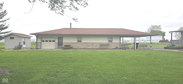 3107 N 100 W, Shelbyville, IN 46176 - back of property with brick siding and an attached garage