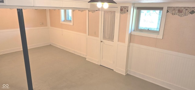 3107 N 100 W, Shelbyville, IN 46176 - basement with a wainscoted wall, healthy amount of natural light, and a decorative wall