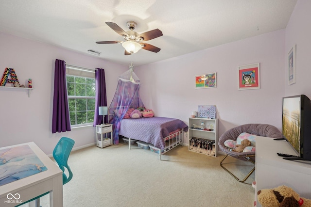764 Port Dr, Avon, IN 46123 - bedroom with carpet floors, ceiling fan, and baseboards