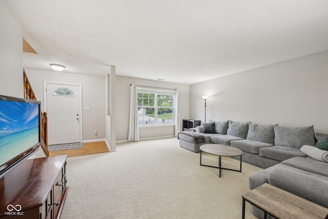 764 Port Dr, Avon, IN 46123 - living area featuring light carpet and baseboards
