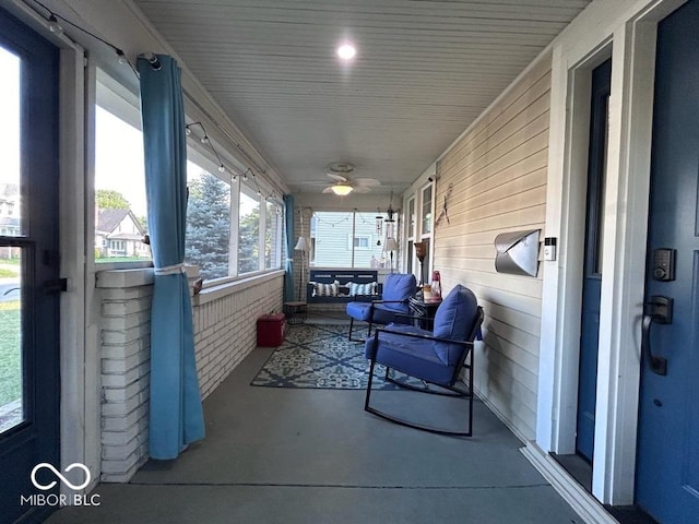 4040 Carrollton Ave, Indianapolis, IN 46205 - porch featuring ceiling fan