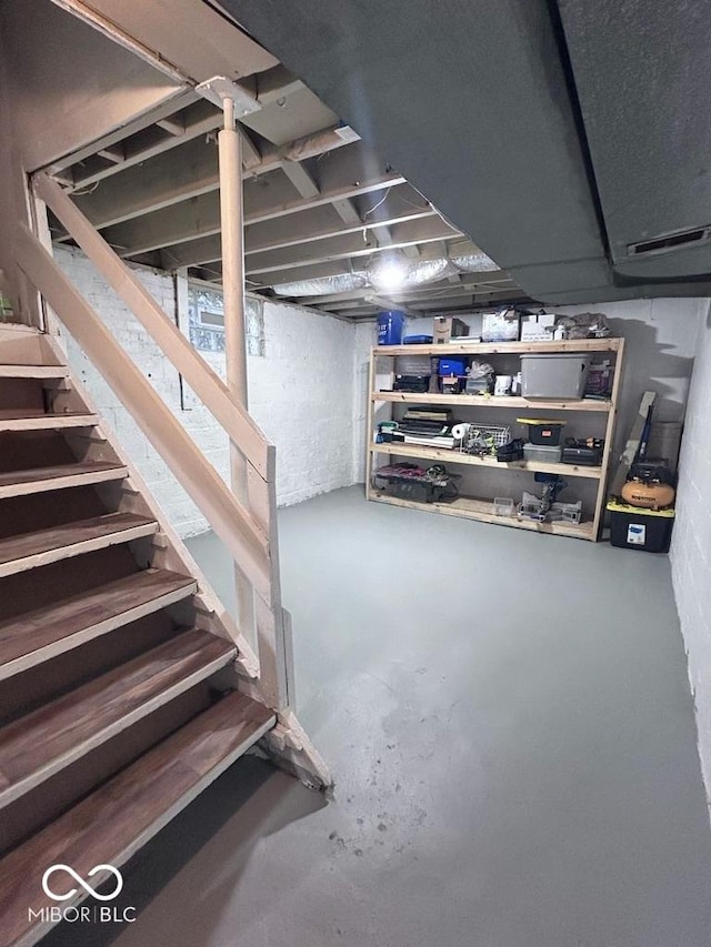 4040 Carrollton Ave, Indianapolis, IN 46205 - basement with stairs