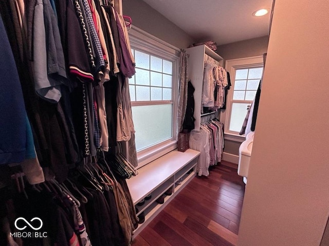 4040 Carrollton Ave, Indianapolis, IN 46205 - spacious closet featuring dark wood finished floors