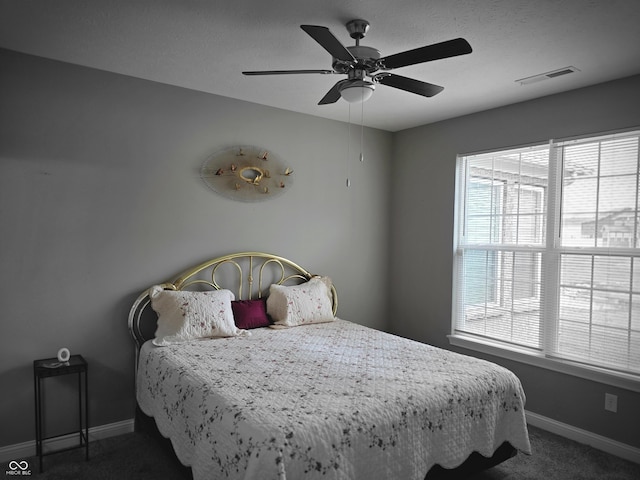 9106 Hedley Way E, Avon, IN 46123 - bedroom with carpet flooring, baseboards, and ceiling fan