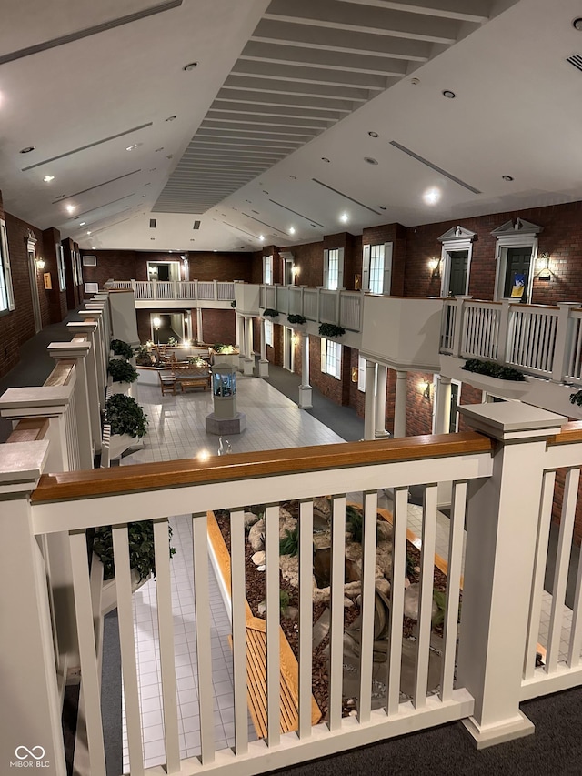 7601 Newport Bay Dr Unit 203, Indianapolis, IN 46240 - community lobby with vaulted ceiling