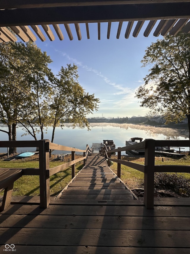 7601 Newport Bay Dr Unit 203, Indianapolis, IN 46240 - deck featuring a water view