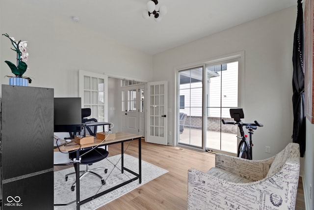 17359 Wilkes Way, Westfield, IN 46074 - office space with french doors and light wood-type flooring